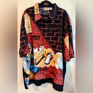 Y2K Up Ro’s Printed Graffiti Shirt, Size 3X